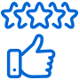 Icon 5 Stars Thumbs Up